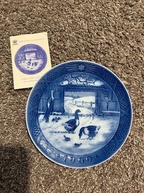 Vintage Royal Copenhagen 1969 Collector Plate “In the Old Farmyard”